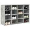 vidaXL Shoe Cabinet with Shelf Concrete grey 40.55 x 11.81 x 26.38 in