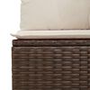 vidaXL Garden Bench with Cushion Brown Poly rattan