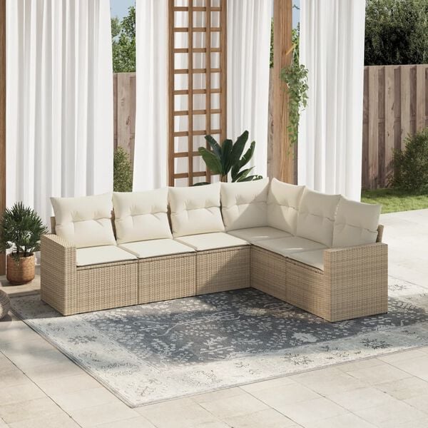 vidaXL Garden Sofa Set Beige