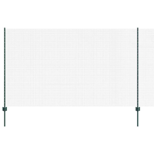vidaXL Fence with Post Green 4.59 x 164.04 ft Steel and PVC