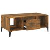 vidaXL Coffee Table Smoked Oak Engineered Wood, Metal Medium