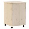 vidaXL Laundry Basket with Wheels "RANA" 17.7x17.7x25.2" Solid Wood Pine