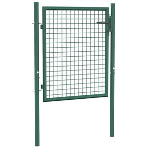 vidaXL Fence Gate Steel 39.4x29.5" Green