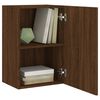 vidaXL TV Wall Cabinet Brown Oak Engineered Wood 15.9 x 11.8 x 23.6 in