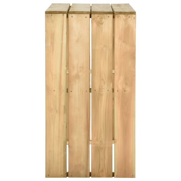 vidaXL Bar Table Green Impregnated Impregnated Pinewood Medium Durable