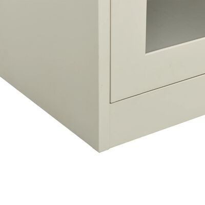 vidaXL Office Cabinet Light Gray 35.4"x15.7"x27.6" Steel