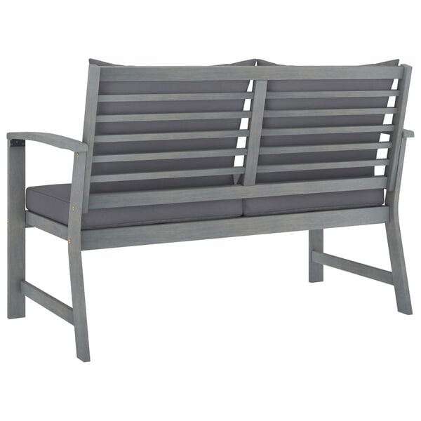 vidaXL Garden Bench Grey Solid Acacia wood 47.2 in Garden Bench