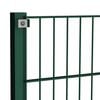 vidaXL Fence Panel with Posts Iron 680.7"x31.5" Green