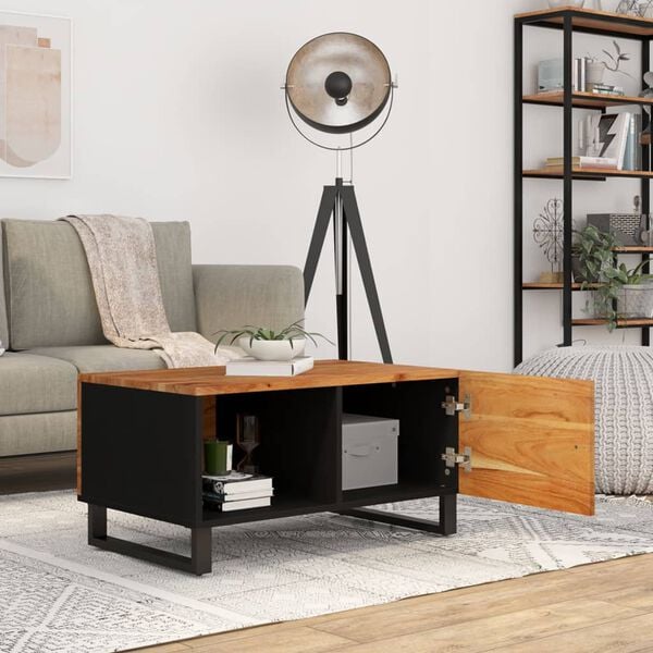 vidaXL Coffee Table Natural Solid Acacia wood Medium Coffee Table