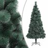 vidaXL Artificial Christmas Tree Green with white tips PET, Steel 59.1 in