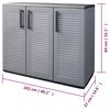vidaXL Garden Storage Cabinet Gray and Black 40.2"x14.6"x33.1" PP