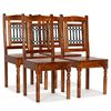 vidaXL Dining Chair Set of 4 Different shades of brown