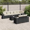 vidaXL Garden Sofa Set Black