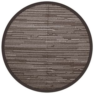 vidaXL Outdoor Carpet Brown Polypropylene Ø47.2 in Reversible