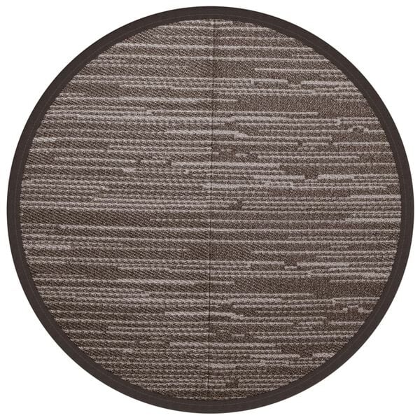vidaXL Outdoor Carpet Brown Polypropylene Ø47.2 in Reversible