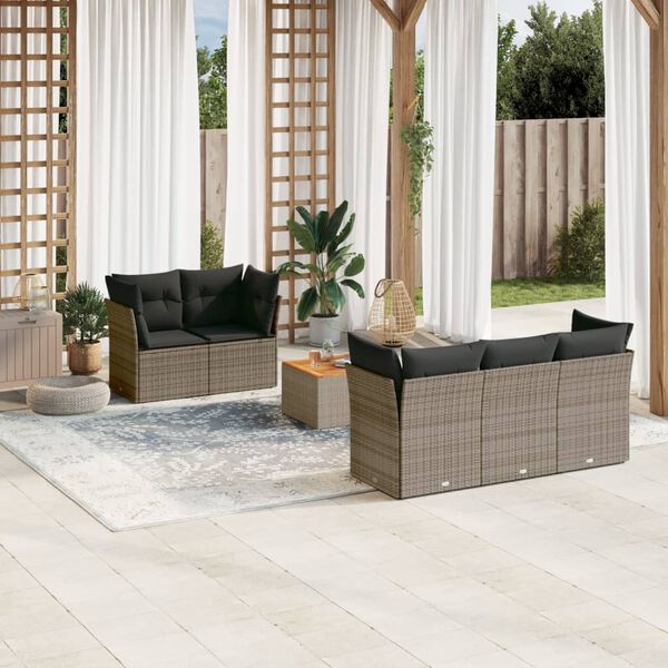 vidaXL Garden Sofa Set Grey