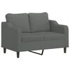 vidaXL Sofa Set Dark Grey Fabric (100% polyester), metal, textilene, plywood