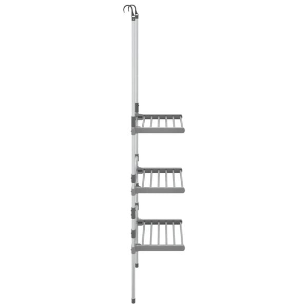 vidaXL 3-Tier Hanging Laundry Drying Rack Aluminum