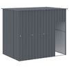 vidaXL Dog House Anthracite Galvanized Steel Large Dog House