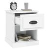 vidaXL Bedside Cabinet Set of 2 White Engineered wood