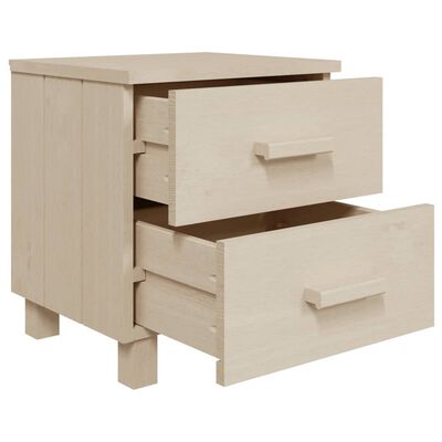 vidaXL Bedside Cabinet HAMAR Honey Brown 15.7"x13.8"x17.5" Solid Pinewood