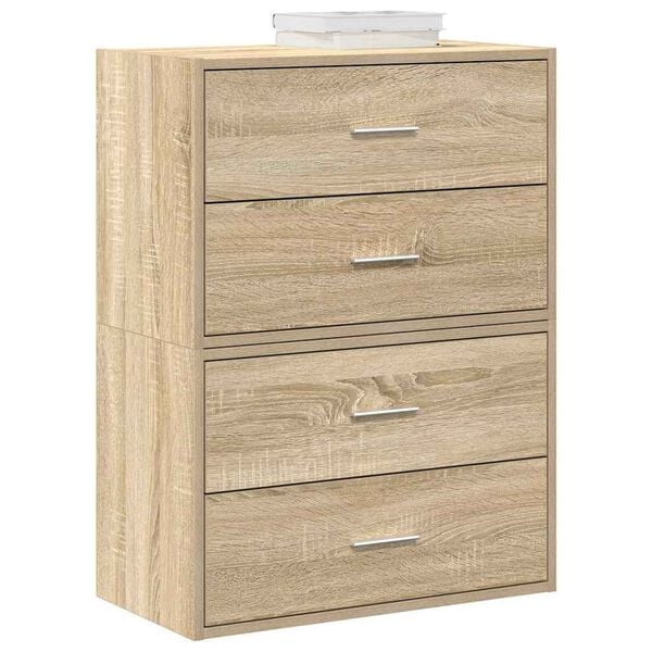 vidaXL Cabinet Set of 2 Sonoma Oak Engineered Wood Small