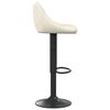 vidaXL Bar Stool Set of 2 Cream Velvet and steel Adjustable Modern