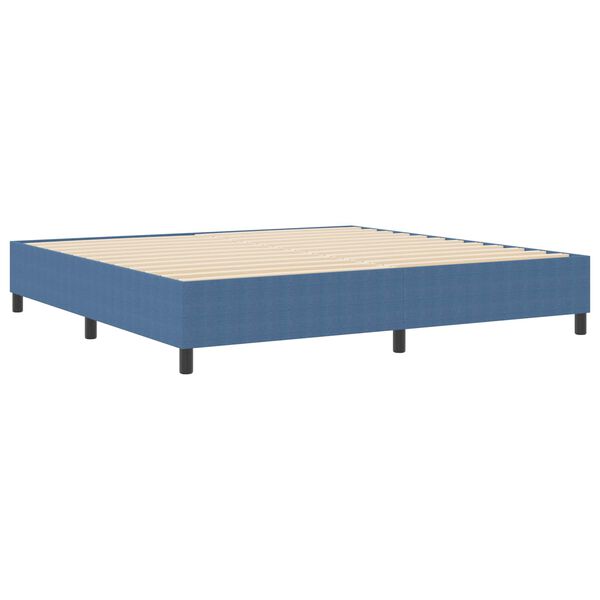 vidaXL Platform Bed Frame Blue 78.74 x 78.74 in Fabric