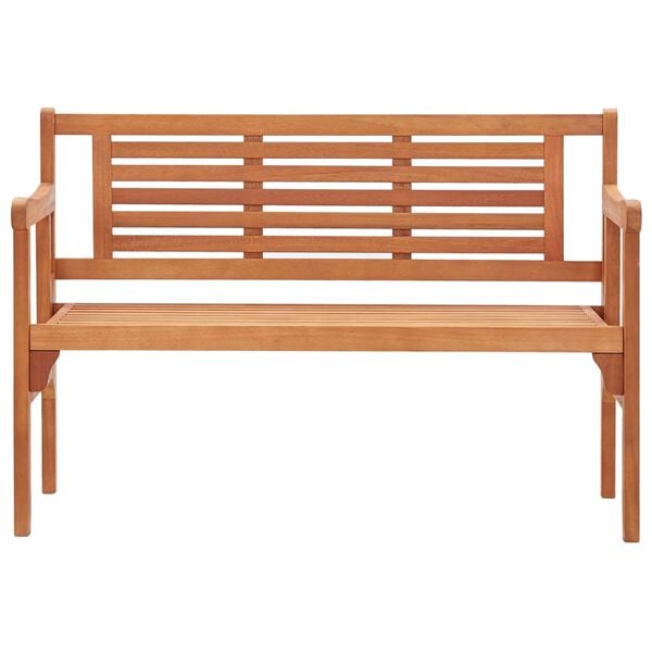 vidaXL Foldable Bench Natural Solid eucalyptus wood 47.2 in Foldable