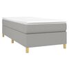 vidaXL Bed Frame Light Grey 100% polyester, plywood, engineered wood