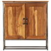 vidaXL Sideboard Brown and Grey Recycled Teak and Steel Medium Sideboard