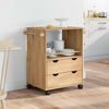 vidaXL Kitchen Trolley "OTTA" 23.2x17.7x31.5" Solid Wood Pine