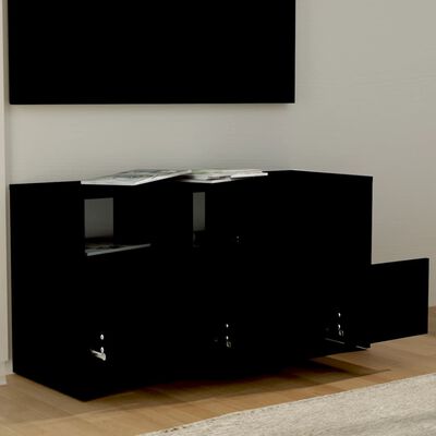 vidaXL TV Stand Black 40.2"x14.8"x20.7" Engineered Wood