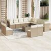 vidaXL Garden Sofa Set Beige, Cream white
