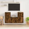 vidaXL TV Cabinet Set Set of 3 Smoked oak Engineered wood Large