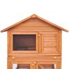 vidaXL Rabbit Hutch Wood color Wood Rabbit Hutch Rectangular
