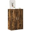 vidaXL Shoe Cabinet Smoked Oak 23.6x13.8x36.2" Engineered Wood