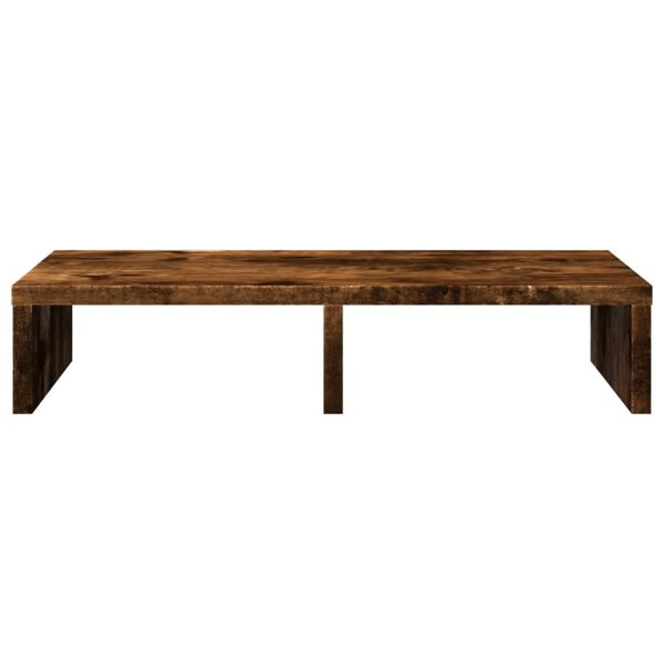 vidaXL Monitor Stand Smoked Oak 19.7x10.6x3.9" Engineered Wood