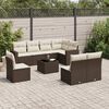 vidaXL Garden Sofa Set Brown