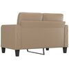 vidaXL 2-seater Sofa Cappuccino Faux leather, Metal, Textilene 2-Seater