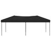 vidaXL Party Tent Black 210D oxford fabric with silver coating, Steel