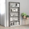vidaXL Book Cabinet Concrete Grey Engineered Wood Medium Book Cabinet