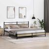 vidaXL Bed Frame Sonoma Oak Steel, Engineered wood Full Bed Frame