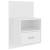 vidaXL Wall-mounted Bedside Cabinet Set of 2 High gloss white