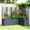 vidaXL Garden Planter Blue Grey Polypropylene Large Modular