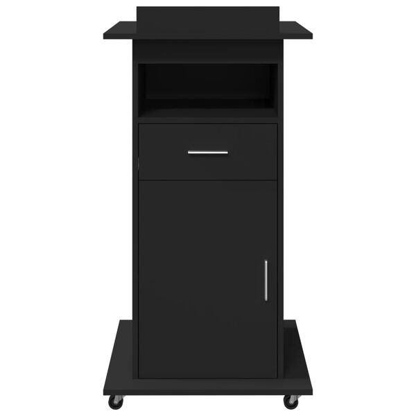 vidaXL Lectern Black Engineered Wood Medium Tiltable Lectern