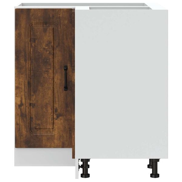 vidaXL Kitchen Corner Base Cabinet Smoked Oak Engineered Wood Standard