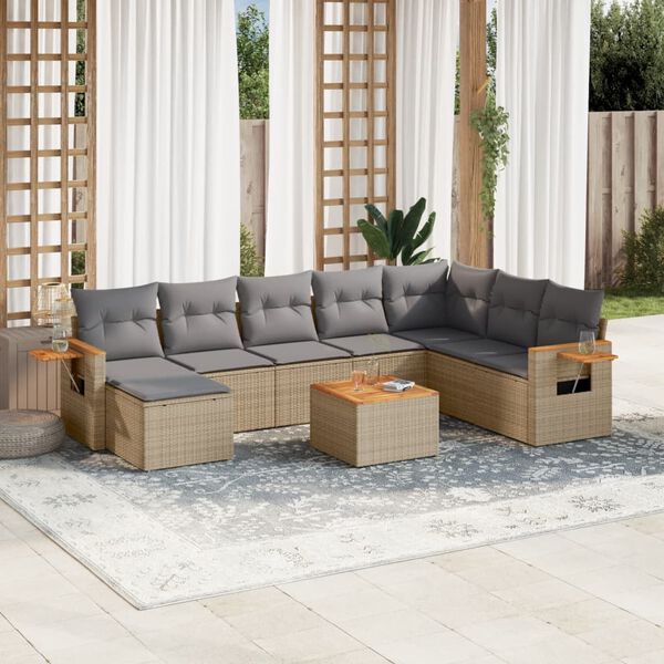 vidaXL Garden Sofa Set Beige