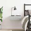 vidaXL Floating Nightstand Concrete Grey Engineered wood Compact