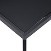 vidaXL Dining Table Black Tempered Glass, Steel 55.1 x 27.6 x 29.5 in